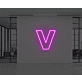 Neon Letter V