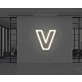 Neon Letter V