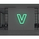 Neon Letter V