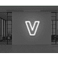 Neon Letter V