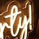 Let's Party Yellow Neon Sign