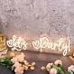 Let's Party Yellow Neon Sign