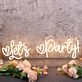 Let's Party Yellow Neon Sign