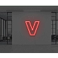 Neon Letter V