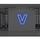 Neon Letter V