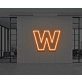 Neon Letter W
