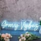 Groovy Vybes Blue Neon Sign