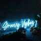 Groovy Vybes Blue Neon Sign