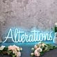 Alterations Blue Neon Sign