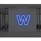 Neon Letter W