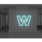 Neon Letter W