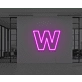 Neon Letter W
