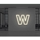 Neon Letter W