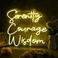 Serenity Courage Wisdom Yellow Neon Sign