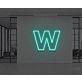 Neon Letter W