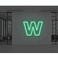 Neon Letter W