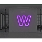 Neon Letter W