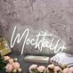 Mocktail White Neon Sign