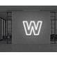 Neon Letter W