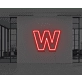 Neon Letter W