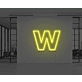 Neon Letter W