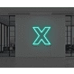 Neon Letter X