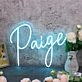 Paige Blue Name Neon Sign