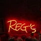 Reg's Red Custom Neon Sign