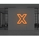 Neon Letter X