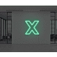 Neon Letter X
