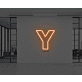 Neon Letter Y
