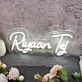 Riyaan Tej White Neon Sign