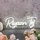 Riyaan Tej White Neon Sign