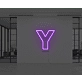 Neon Letter Y
