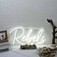 Rebels White Neon Sign