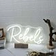 Rebels White Neon Sign