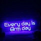Every Day Is Arm Day Blue Neon Sign