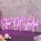 Star Of India pink Neon Sign