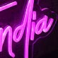 Star Of India pink Neon Sign