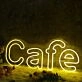 Cafe Yellow Custom Neon Sign