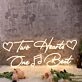 Two Hearts One Beat Yellow Neon Sign