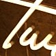 Two Hearts One Beat Yellow Neon Sign