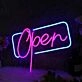 Purple Open Custom Neon Sign