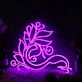 Branch Bud Purple Neon Sign