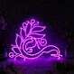 Branch Bud Purple Neon Sign