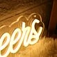 Enjoy And Cheers Yellow Custom LED Neon Sign