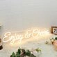 Enjoy And Cheers Yellow Custom LED Neon Sign