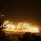 Enjoy And Cheers Yellow Custom LED Neon Sign