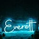 Everett Blue Name Neon Sign