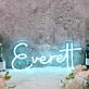 Everett Blue Name Neon Sign